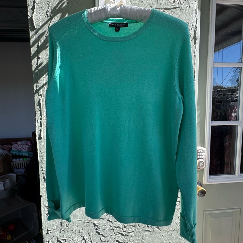 Elegant Teal Crewneck Sweater